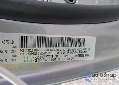 2016 Jeep Patriot Latitude z USA, uszkodzony, nr VIN 1C4NJRFB8GD763743